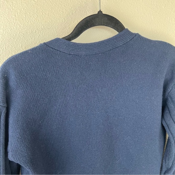 RAG & BONE Navy White Serena Button Front V-Neck Cardigan Sweater Women’s XS - Picture 15 of 16